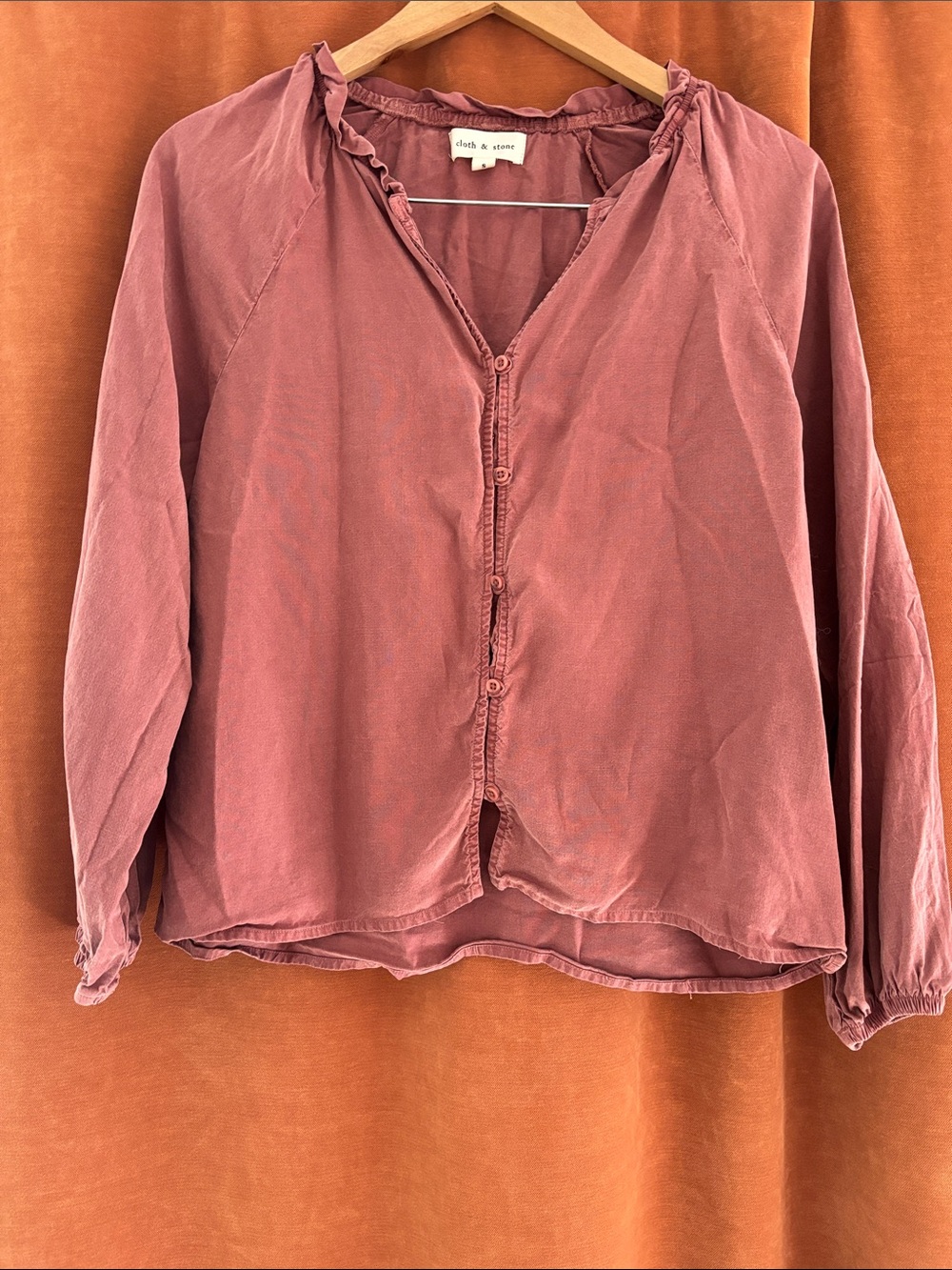cloth & stone Dusty Rose Button-Front Blouse